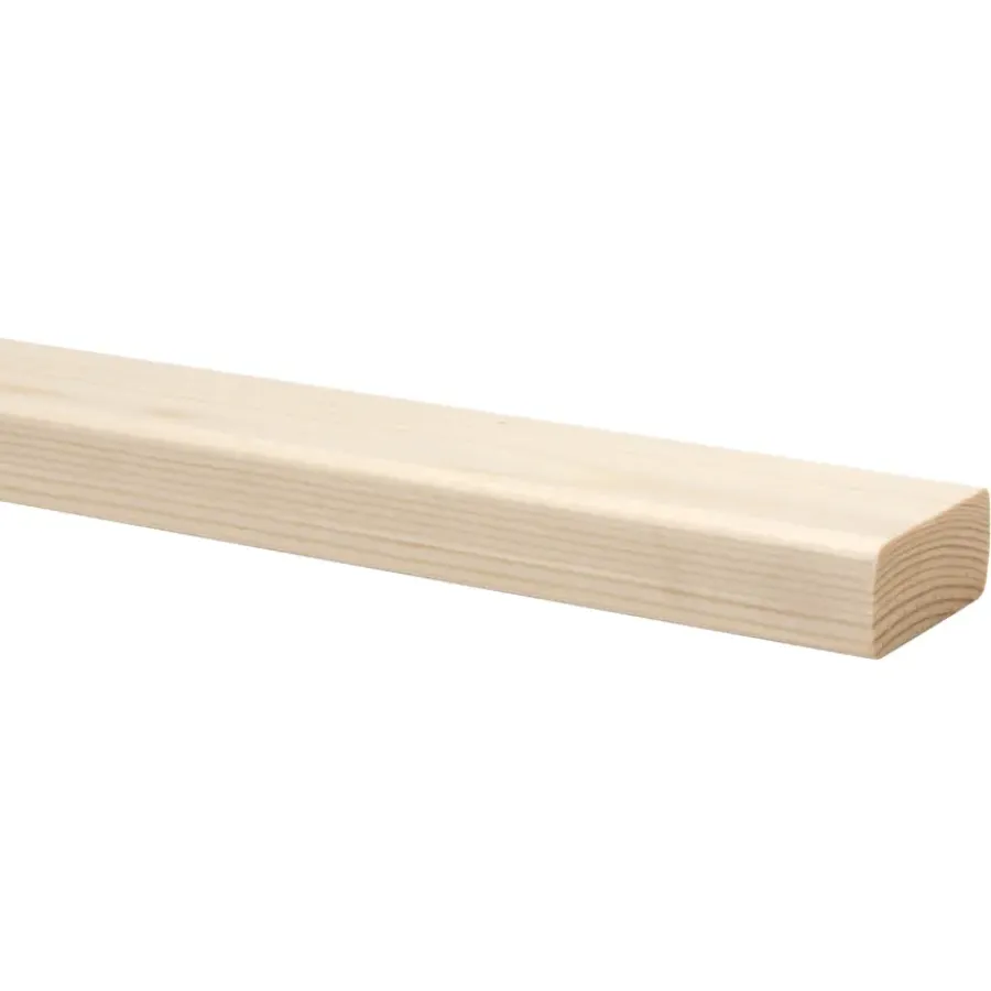 Houtenprofielen > Geen Lat grenen DD-vorm 18x42,5 mm lengte 210 cm