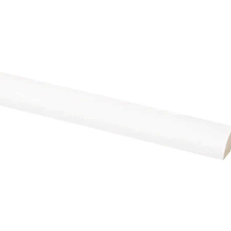 Houtenprofielen > Geen Lat kwartrond grenen wit gelakt 16x16mm 270cm