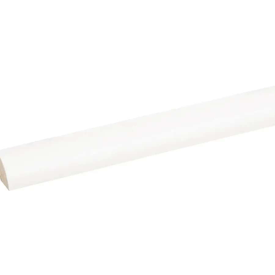 Houtenprofielen > Geen Lat kwartrond grenen wit gelakt 16x16mm 270cm