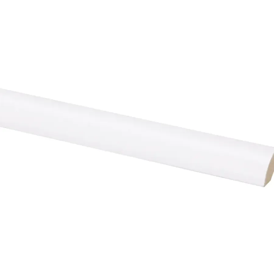 Houtenprofielen > Geen Lat kwartrond MDF wit fineer 16x16 mm lengte 260 cm