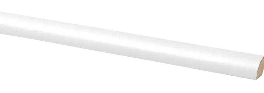 Houtenprofielen > Geen Lat kwartrond zelfklevend MDF wit folie 13x13 mm 260 cm