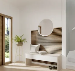 Akoestische Wandpanelen|Viltpanelen > Cando Green Lattenwand Decowall Acoustic brons eiken 260x30cm,2 stuks (1.56m2)
