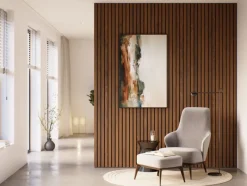Akoestische Wandpanelen|Viltpanelen > Cando Green Lattenwand Decowall Acoustic Advanced walnoot 260x30cm, 2 stuks (1.56m2)
