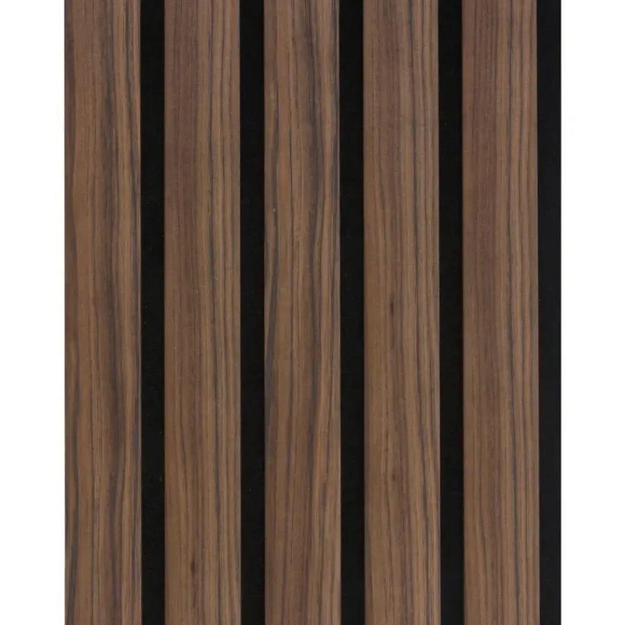 Akoestische Wandpanelen|Viltpanelen > Cando Green Lattenwand Decowall Acoustic Advanced walnoot 260x30cm, 2 stuks (1.56m2)