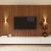 Akoestische Wandpanelen|Viltpanelen > CanDo Lattenwand Decowall Acoustic Blend ton sur ton walnoot 260x30cm, 2 stuks (1.56m²)