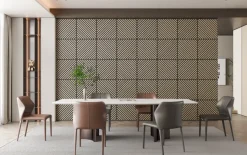 Akoestische Wandpanelen|Wand- & Plafondplaten > Silentlines Lattenwand tegel Hongaarse punt licht eiken 55,3x55,3 cm, dikte 22 mm - 2 stuks per pak