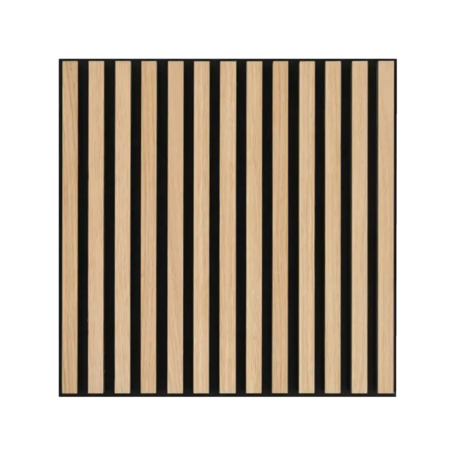 Akoestische Wandpanelen|Wandpanelen > Silentlines Lattenwand tegel 55,3x55,3 cm licht eiken, dikte 22 mm - 2 stuks (0,612m²)