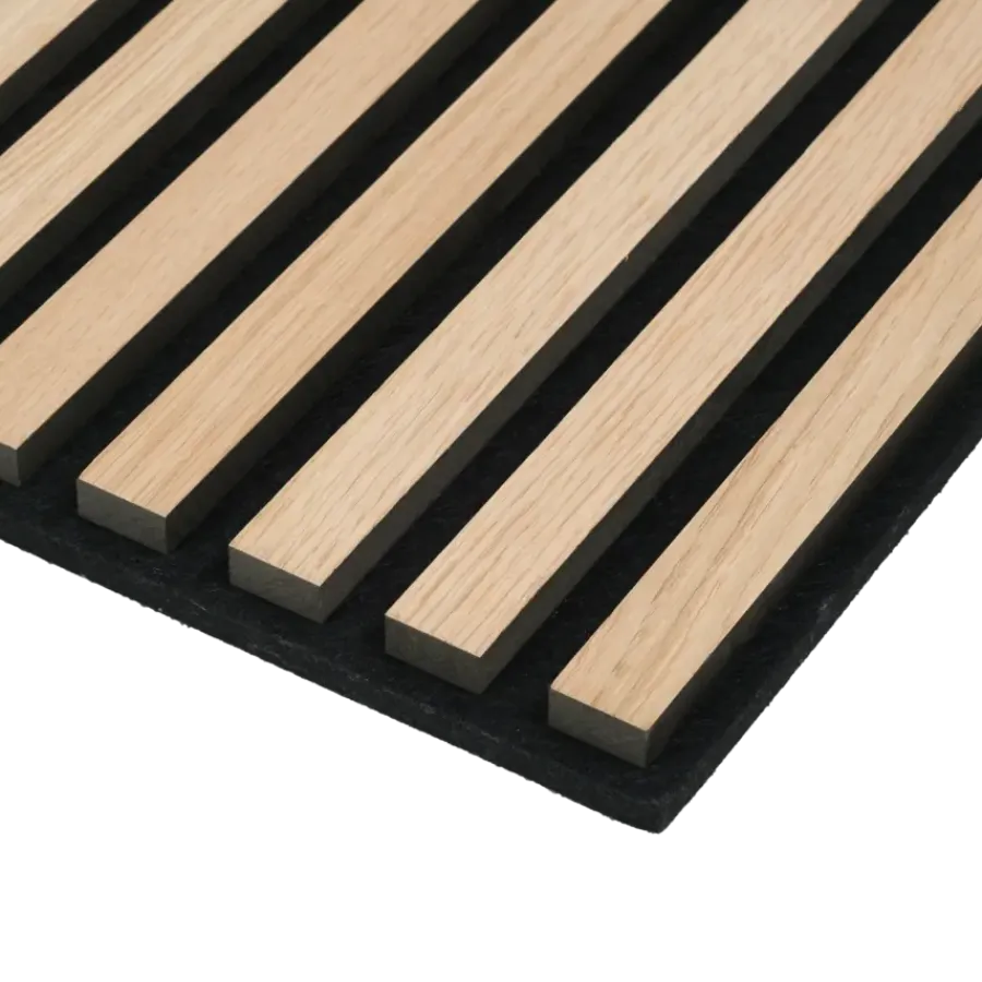 Akoestische Wandpanelen|Wandpanelen > Silentlines Lattenwand tegel 55,3x55,3 cm licht eiken, dikte 22 mm - 2 stuks (0,612m²)