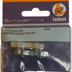 Ledent draadklem duplex 3 mm 2 stuks