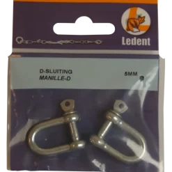 Ledent D-sluiting verzinkt 5 mm (2 stuks)