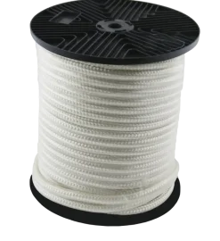 Ledent gevlochten touw wit nylon 4 mm 50 m