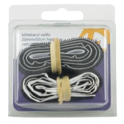 Montagetape|Slim Montagesysteem > Ledent klittenband zelfklevend haak/lus 20 mm 100 cm
