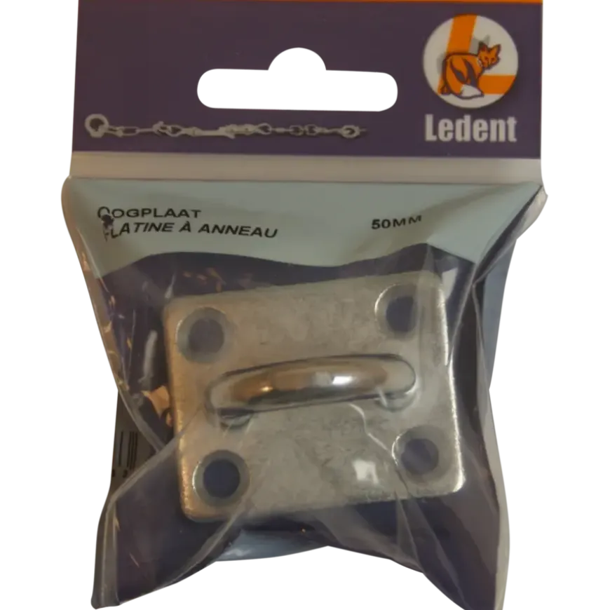 Ledent oog op plaat 50 mm