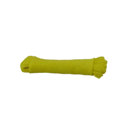 Ledent touw gevlochten fluogeel nylon 4 mm 20 m