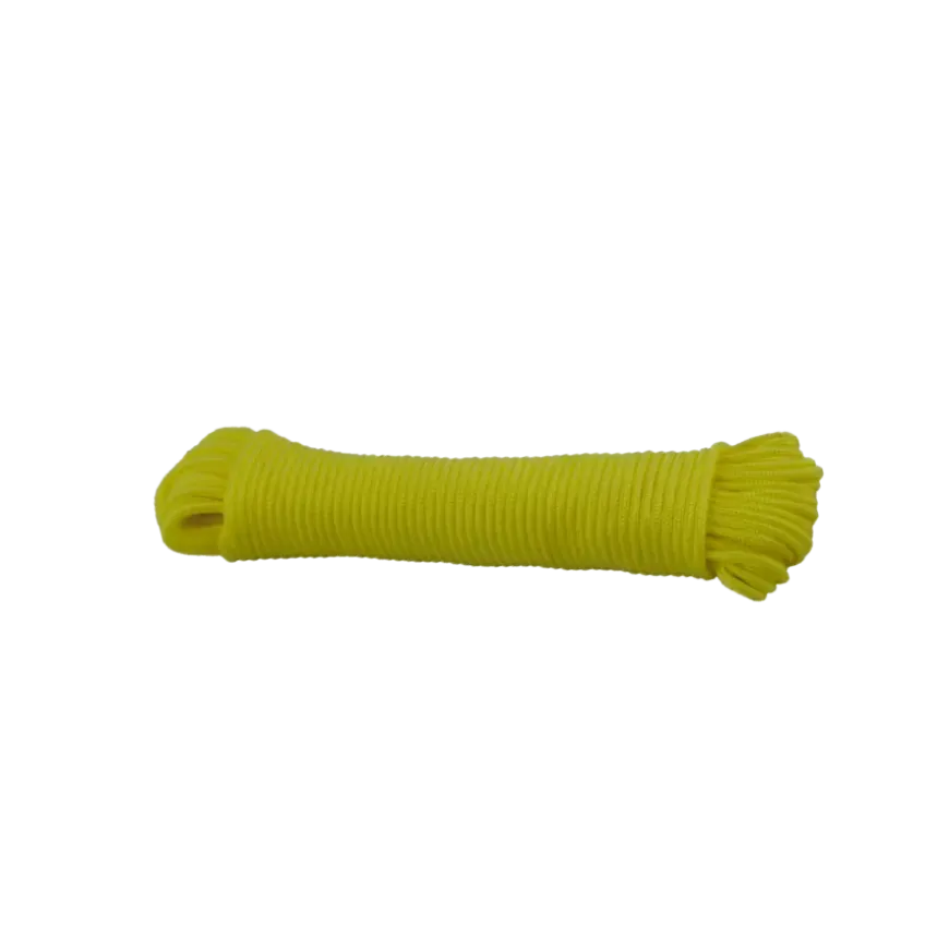 Ledent touw gevlochten fluogeel nylon 4 mm 20 m