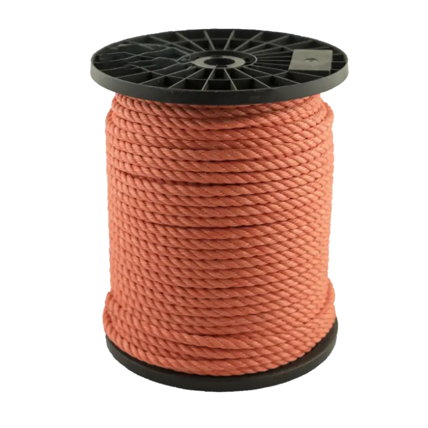 Ledent touw oranje polypropyleen 10 mm per meter