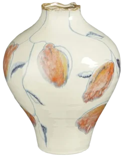 Liana vaas creme - h32,5xd25cm
