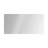 Livin'flame infrarood spiegelpaneel met verlichting rechthoek 60 x 120 cm RVS