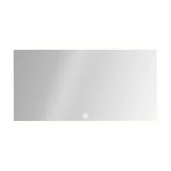 Livin'flame infrarood spiegelpaneel met verlichting rechthoek 60 x 120 cm RVS