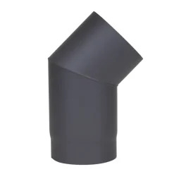 Livn Kachelpijp bocht 45° enkelwandig antraciet Ø150 mm