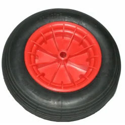 Los wiel rubber 400mm met as 20mm tot 200kg