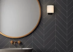 Lucide badkamer wandlamp Jelte IP44 zwart