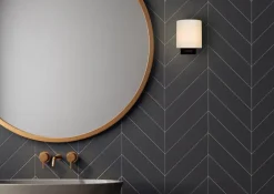 Lucide badkamer wandlamp Jelte IP44 zwart