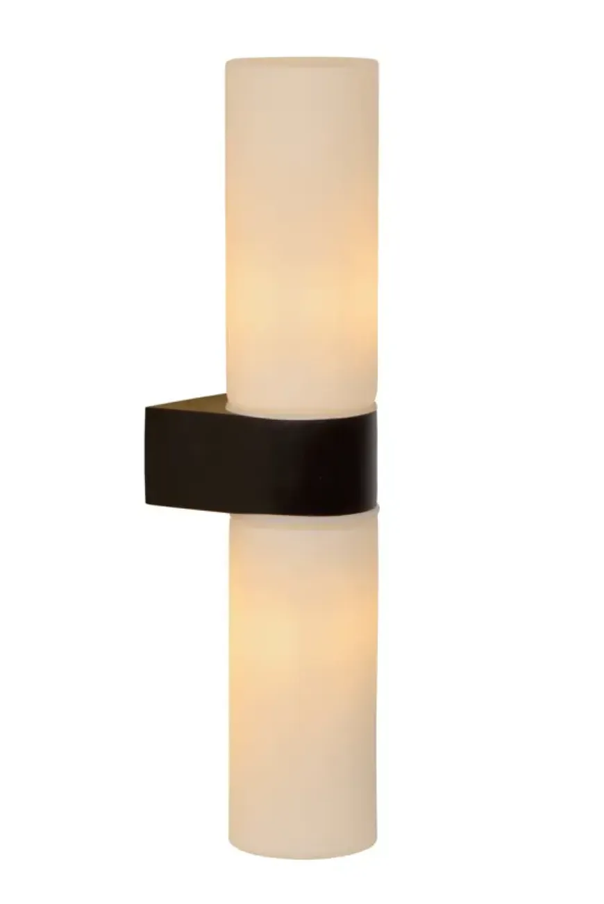 Lucide badkamer wandlamp 2-lichts Jesse IP44 zwart