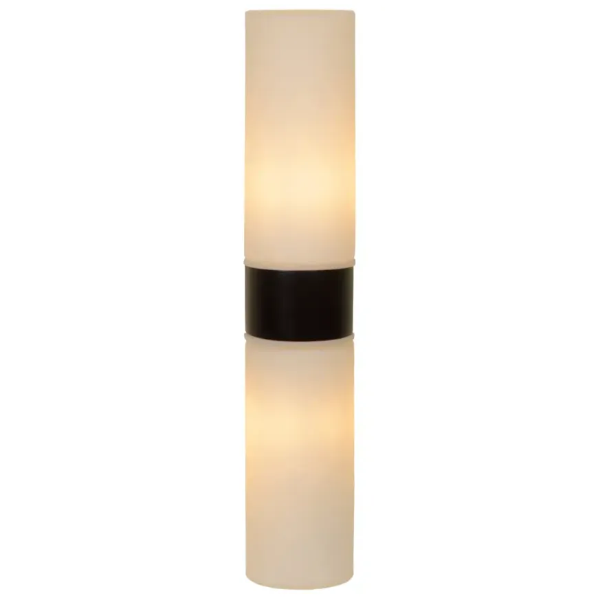 Lucide badkamer wandlamp 2-lichts Jesse IP44 zwart
