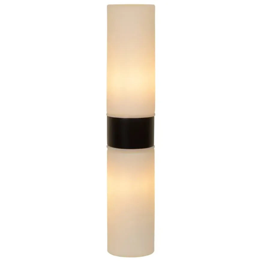 Lucide badkamer wandlamp 2-lichts Jesse IP44 zwart