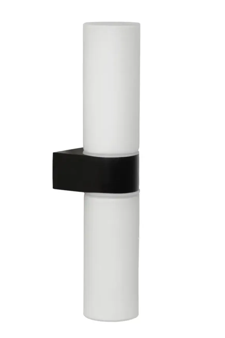 Lucide badkamer wandlamp 2-lichts Jesse IP44 zwart