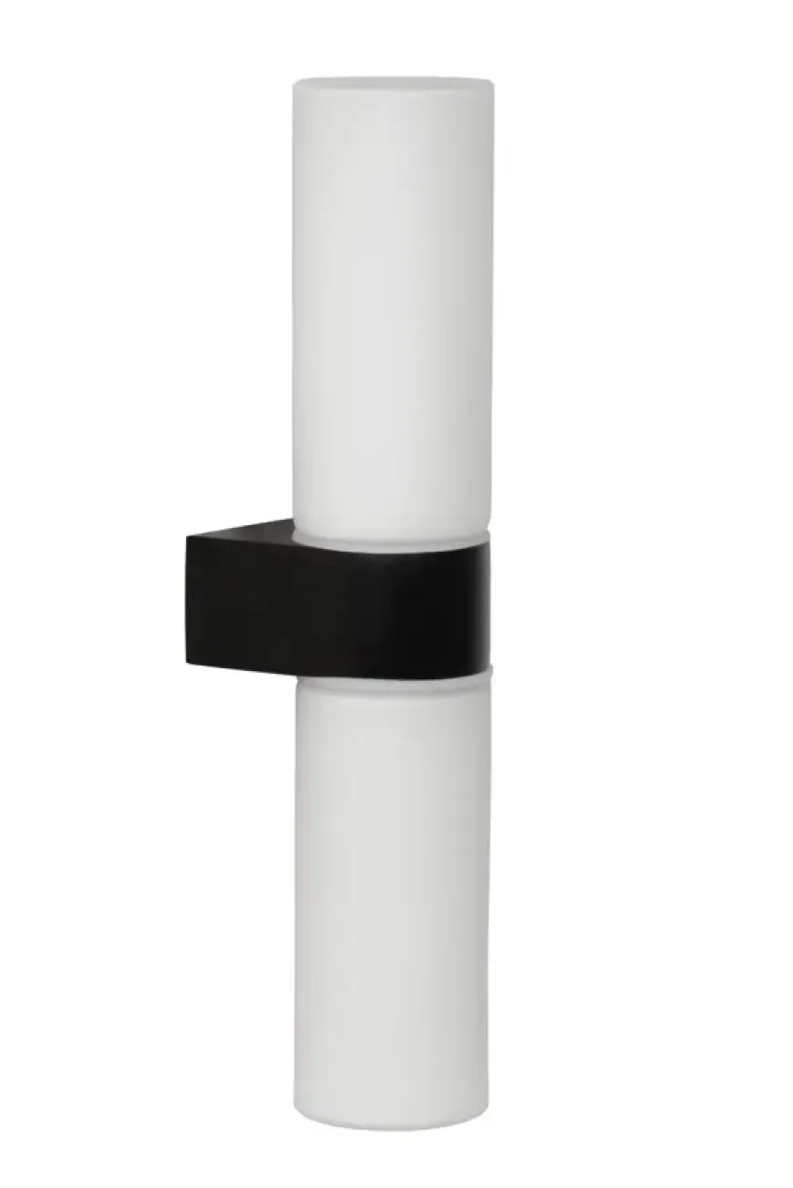 Lucide badkamer wandlamp 2-lichts Jesse IP44 zwart