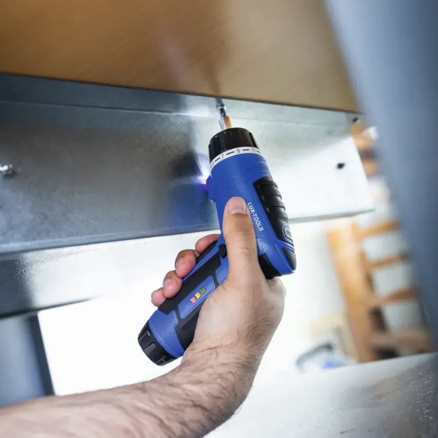 Accuboormachines|Boormachines > LUX accuschroevendraaier 3.6 volt met draaibaar handvat
