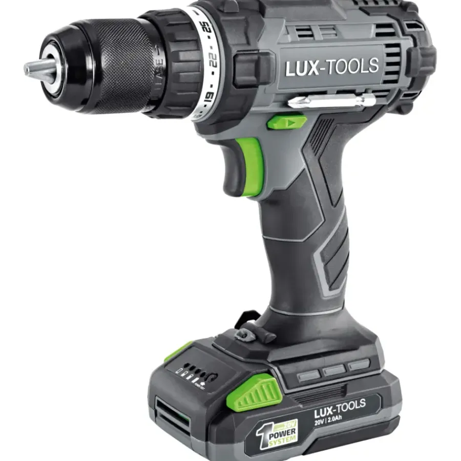 Accuboormachines|Boormachines > LUX 20V accuboormachine + 2,0Ah accu + lader