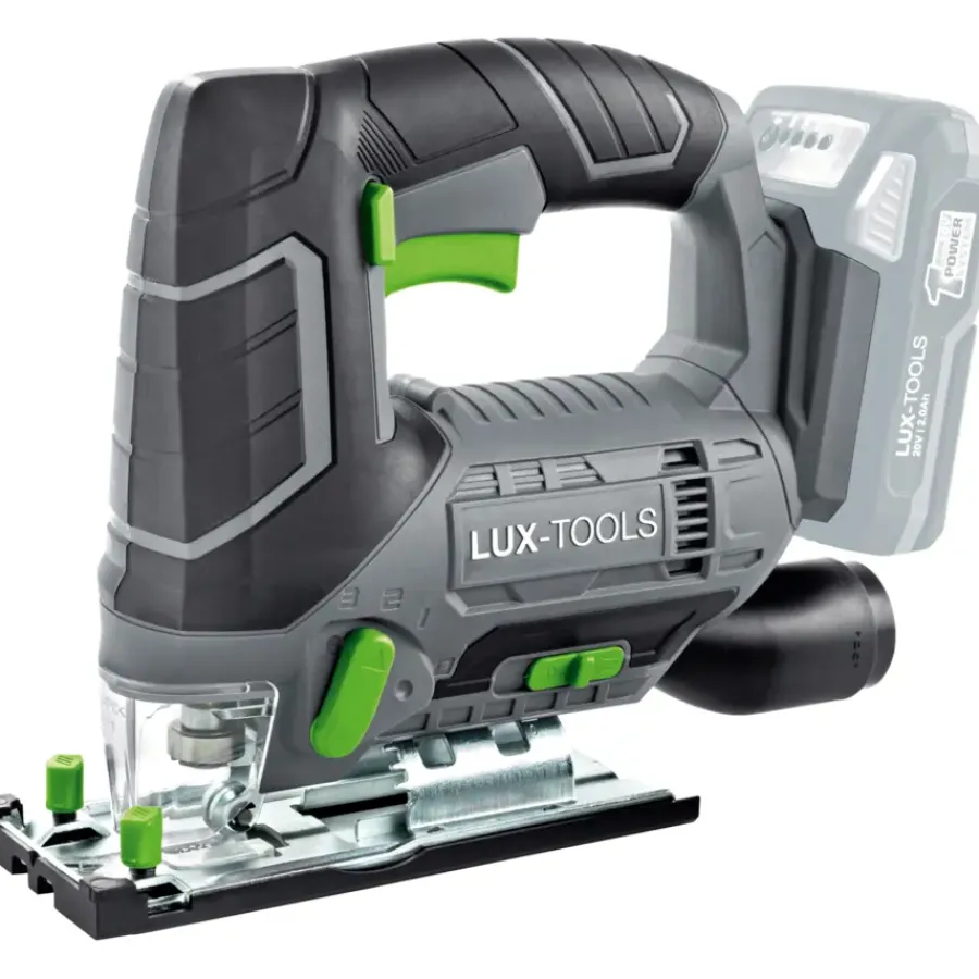 Accu Decoupeerzaag|Zaagmachines & -tafels > LUX 20V accu decoupeerzaag (zonder accu)