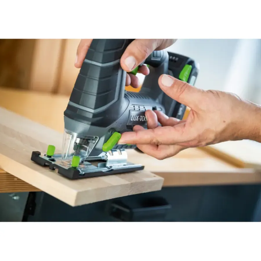Accu Decoupeerzaag|Zaagmachines & -tafels > LUX 20V accu decoupeerzaag (zonder accu)