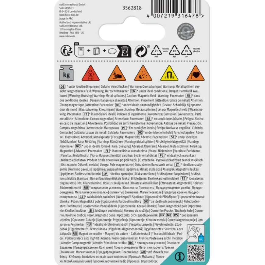 Magneetschijf Neodymium Klevend Zilver 19mm 4 stuks