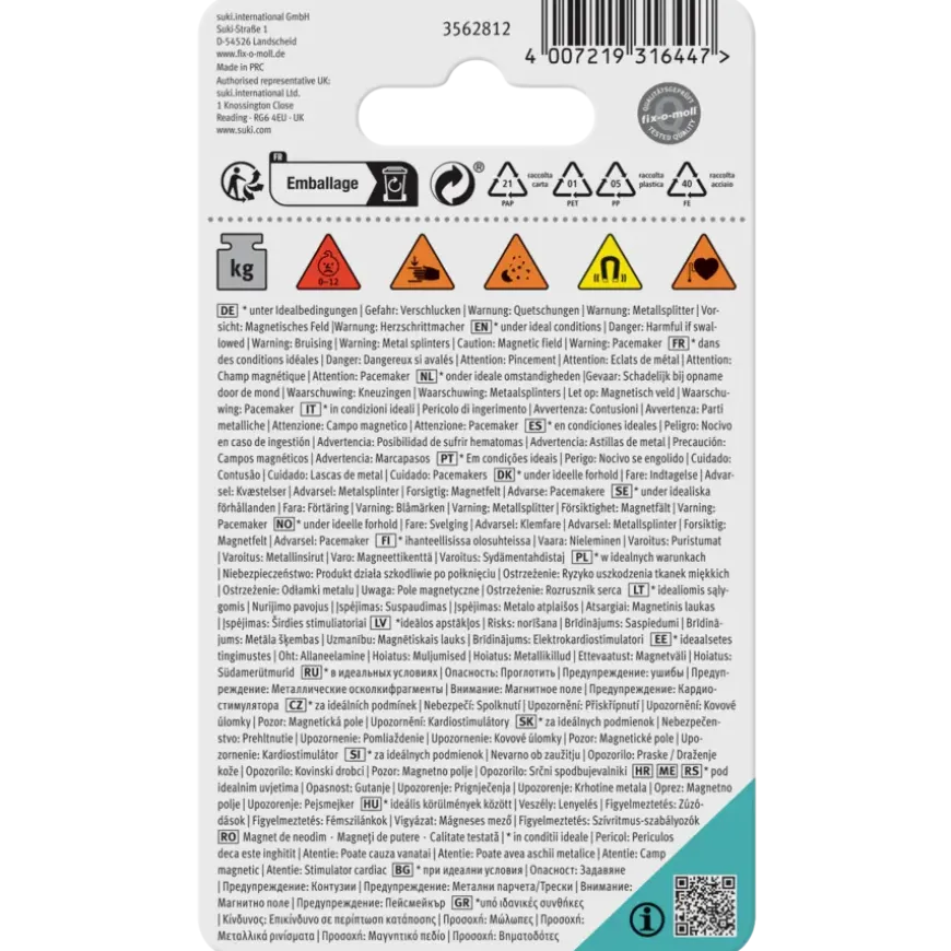 Magneetschijf Neodymium zilver 12x3mm 6 stuks
