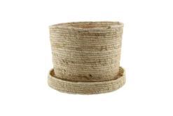 Mand mais husk inclusief deksel naturel D28H24CM