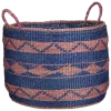 Mand rond blauw - h36xd49cm