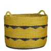 Mand rond geel - h34xd45cm