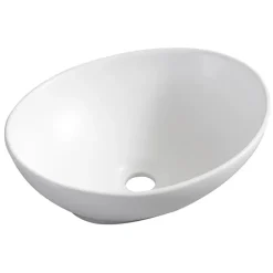 Marho Ablua waskom ovaal 40 x 33 x 14,5 cm keramiek mat wit