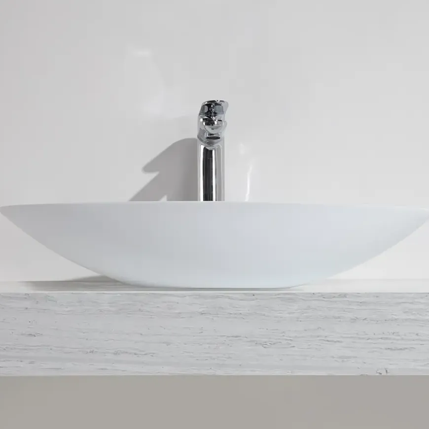 Marho Beli waskom ovaal 59 x 35 x 11 cm solid surface mat wit
