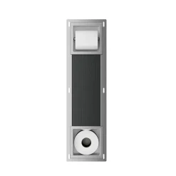 Marho Delya toiletrolhouder zonder klep en reserverolhouder inbouw RVS