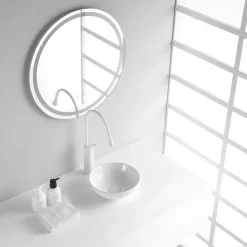 Marho Drova waskom rond 28 x 10 cm keramiek glans wit