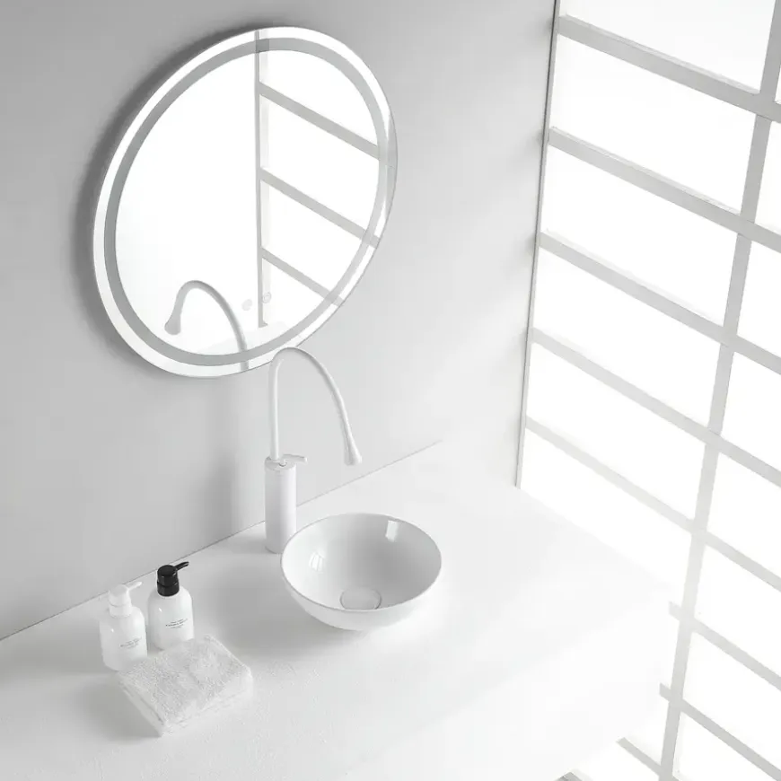Marho Drova waskom rond 28 x 10 cm keramiek glans wit