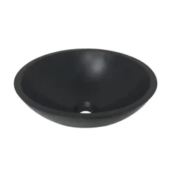 Marho Isla waskom rond 43 x 13 cm solid surface mat zwart