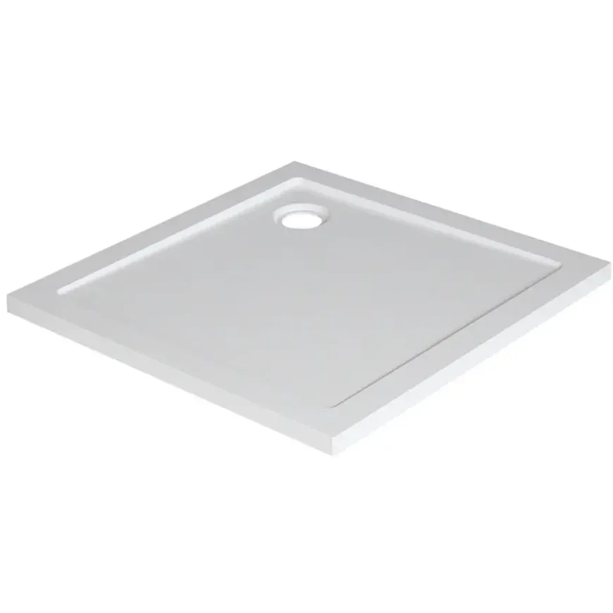 Marho Luxe douchebak vierkant glanzend wit 90 x 90 x 4 cm