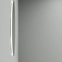 Marho Mavri badkamerspiegel verlichting dimbaar mat zwart Ø 100 cm