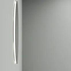 Marho Mavri badkamerspiegel rond verlichting dimbaar mat zwart Ø 80 cm